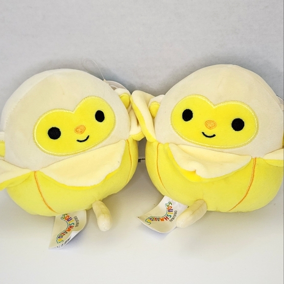PIEROGI 🍌🐒 SUPER RARE BEST DEFECT EVER! Yellow Banana Monkey Squishmallow NWT - Picture 8 of 9